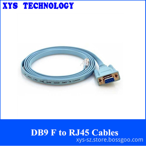 Flat Type RS232 to RJ45 Cable,factory sell RS232 Serieal DB9 to RJ45 Cables female to male